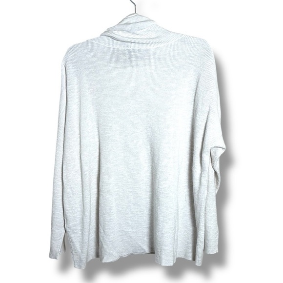 Eileen Fisher White Mock Neck Lightweight Linen/Cotton Sweater Size XL - Picture 5 of 5